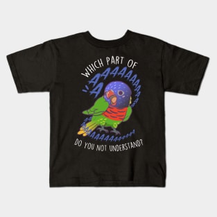 Green-naped Rainbow Lorikeet Parrot Aaaa Kids T-Shirt